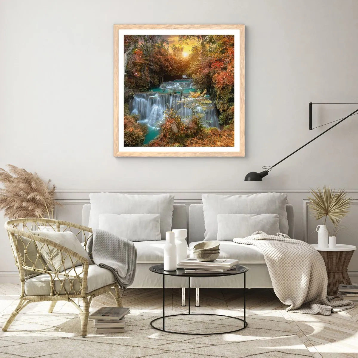 Plakat w ramie jasny dąb - Ukryty skarb lasu - 50x50 cm