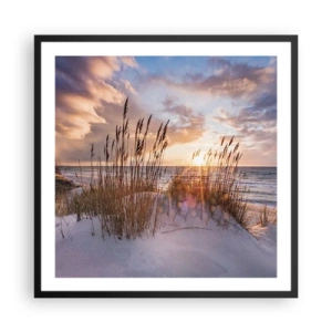 Plakat w czarnej ramie - Pożegnanie słońca i wiatru - 60x60 cm