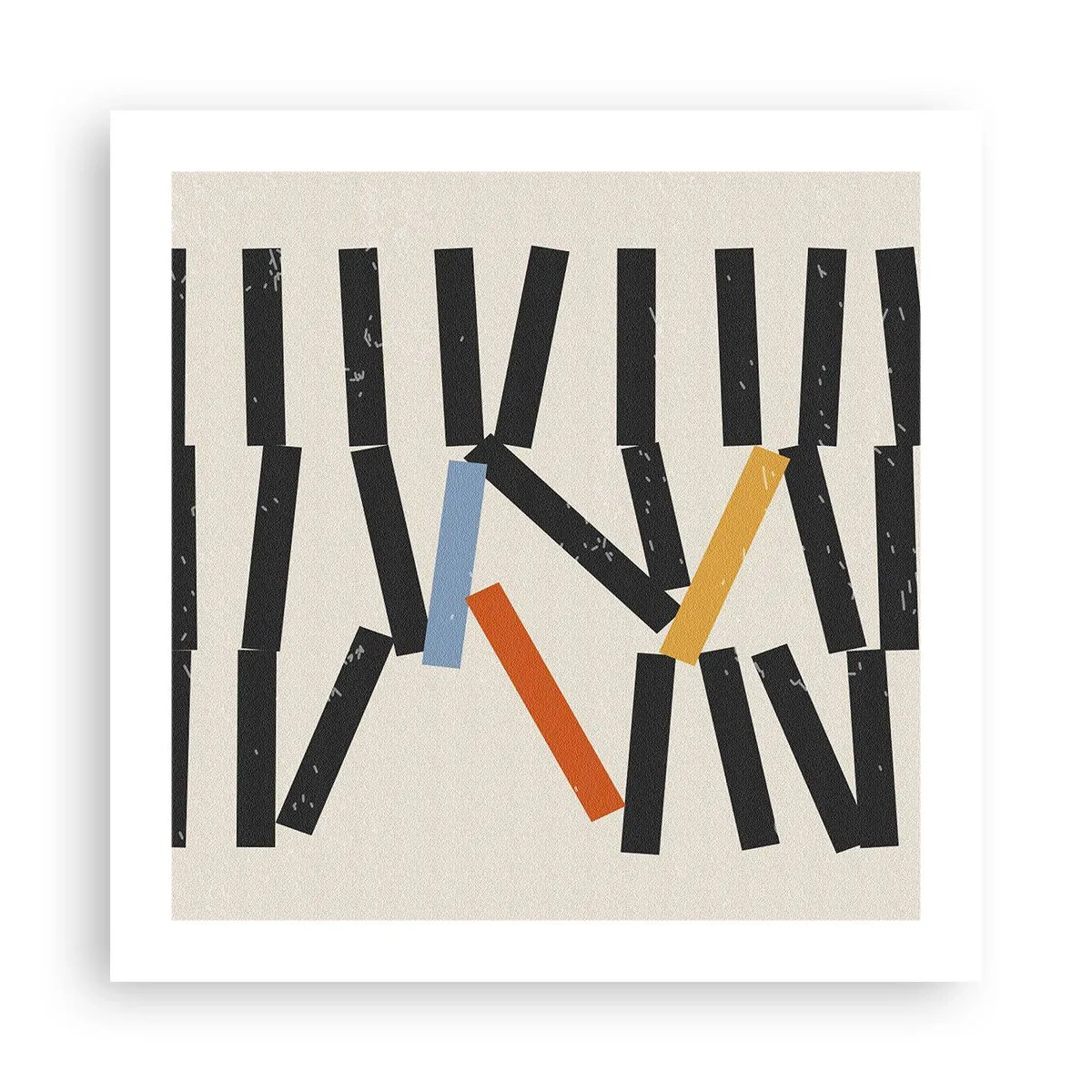 Plakat - Domino – kompozycja - 50x50 cm