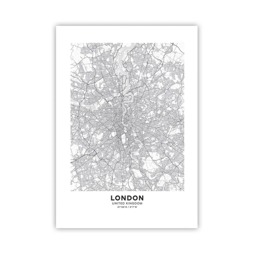 Plakat - Mapa londyńskiego labiryntu - 70x100 cm
