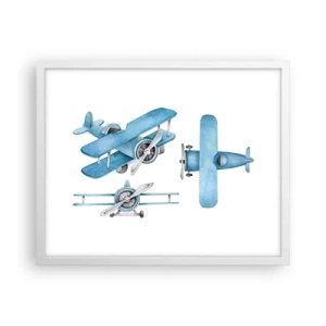 Plakat w białej ramie - Urodzony zwycięzca - 50x40 cm