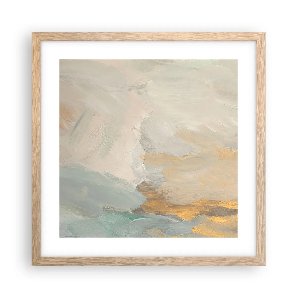 Plakat w ramie jasny dąb - Abstrakcja – kraina łagodności - 40x40 cm