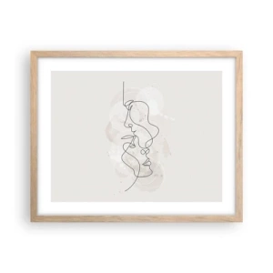 Plakat w ramie jasny dąb - Splątani w uścisku - 50x40 cm