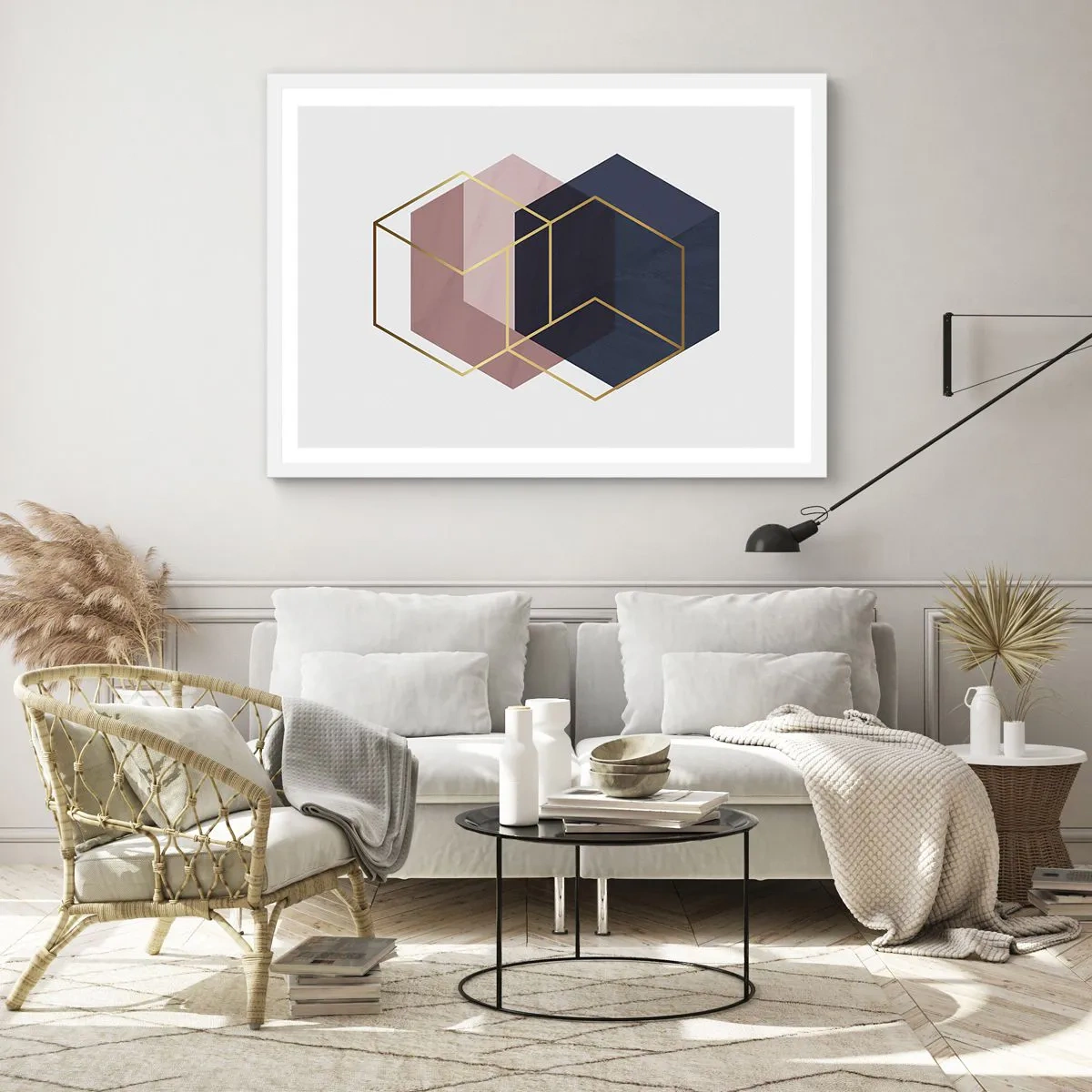 Plakat w białej ramie - Siła prostoty - 70x50 cm