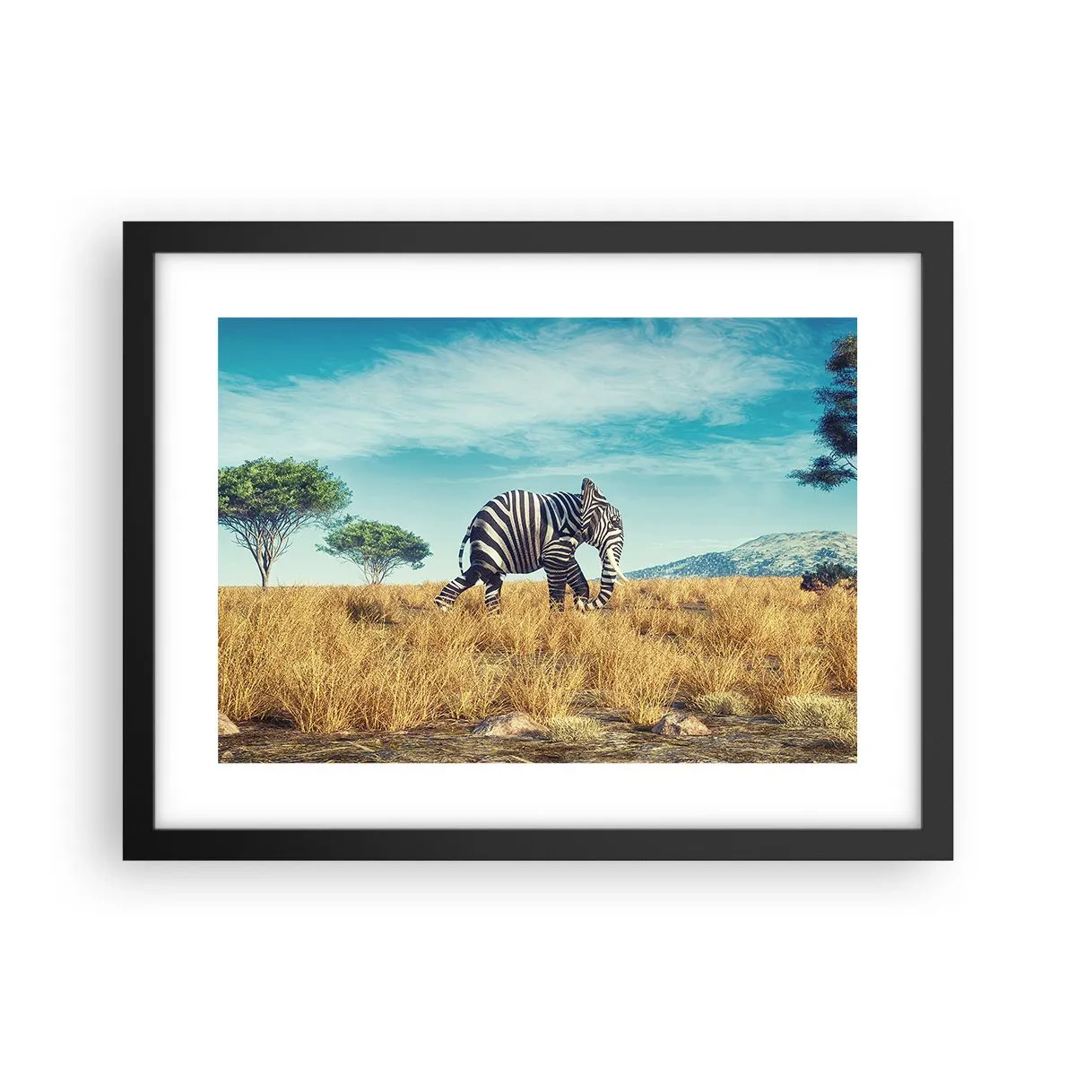 Plakat w czarnej ramie - Szarość już niemodna - 40x30 cm