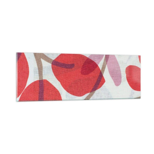 Obraz na szkle - Kompozycja kwiatowa w różu - 90x30 cm
