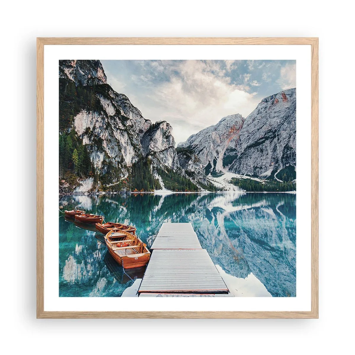 Plakat w ramie jasny dąb - Pokażemy ci piękno - 60x60 cm