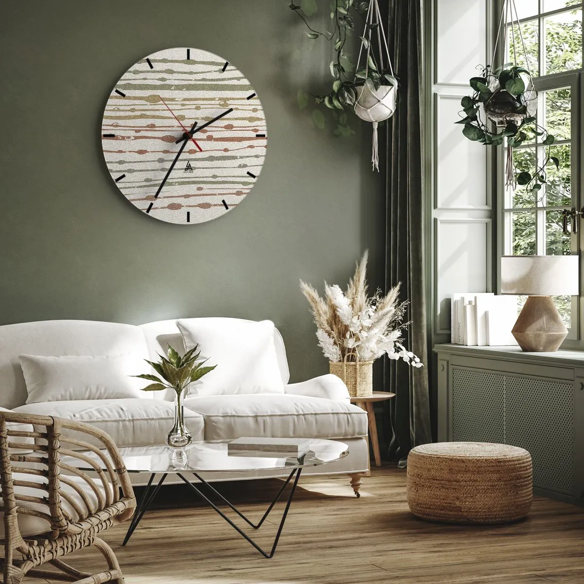 Zegar ścienny - Muzyczny zapis barw - 30x30 cm