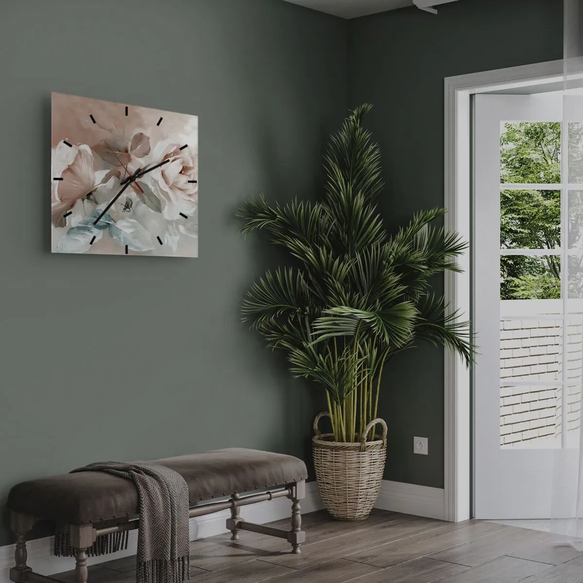 Zegar ścienny - Duch romantyzmu - 30x30 cm