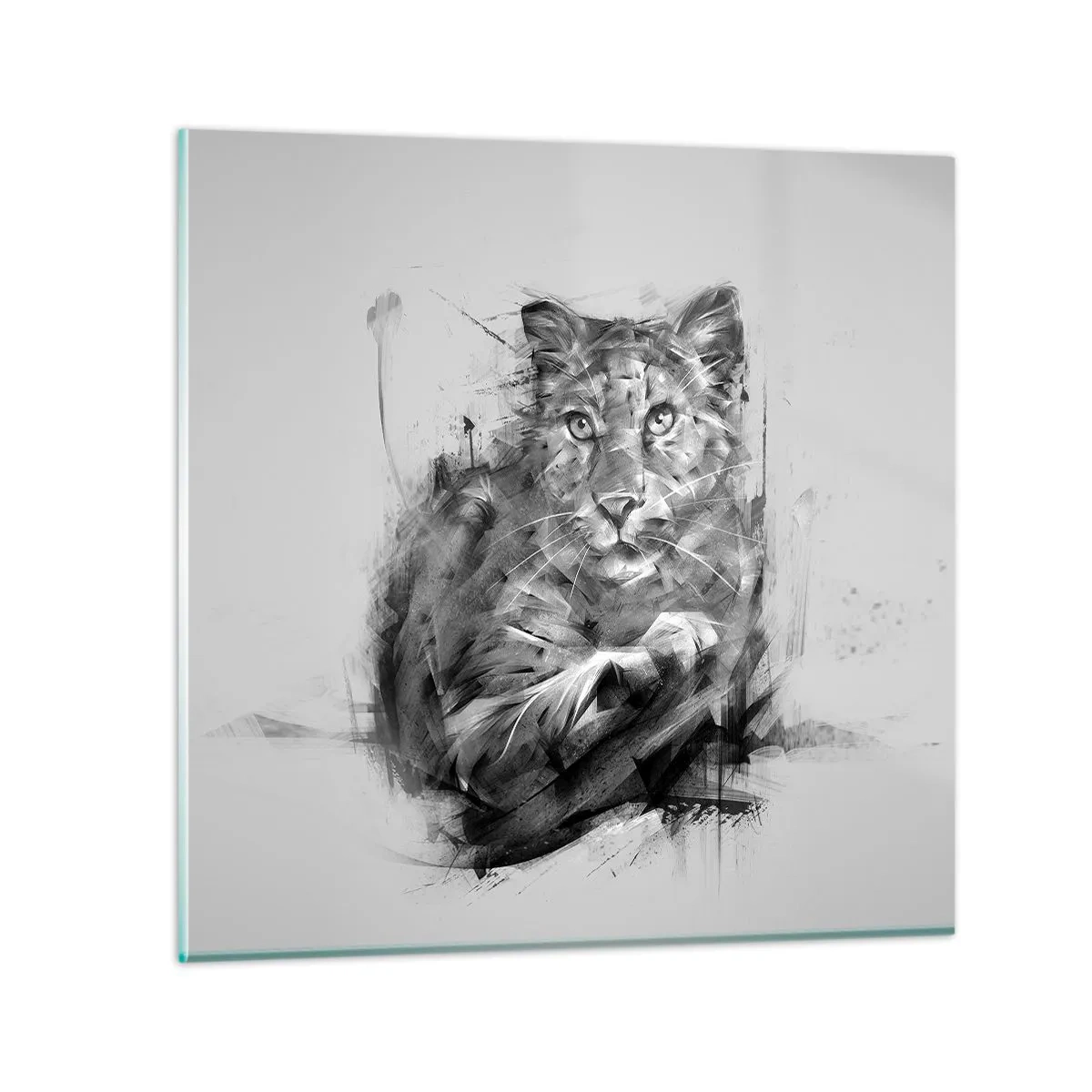 Obraz na szkle - Tak, słucham uważnie - 30x30 cm