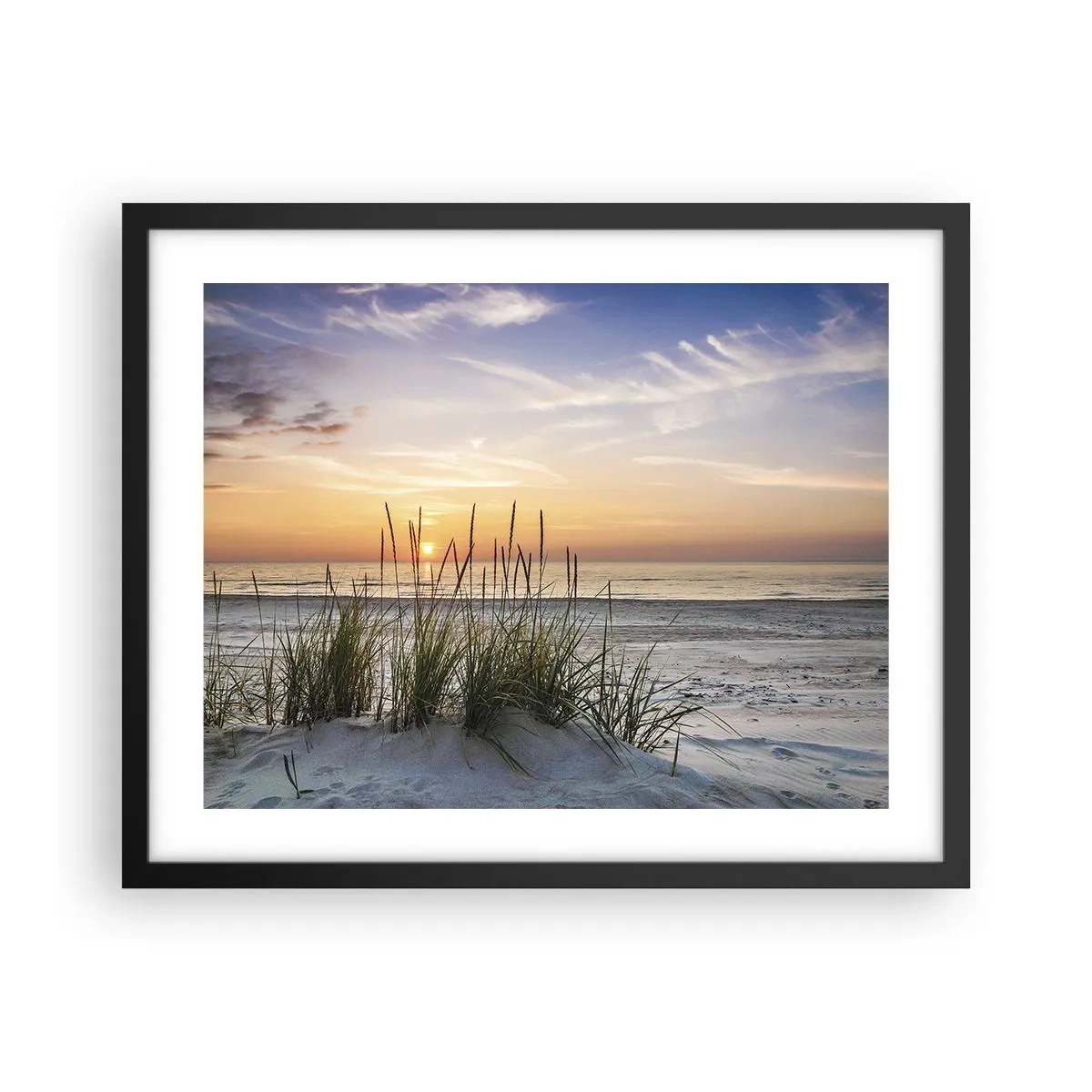 Plakat w czarnej ramie - Popatrz, pomyśl, poczuj - 50x40 cm