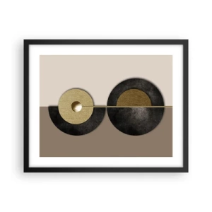 Plakat w czarnej ramie - Wariacje wokół koła - 50x40 cm