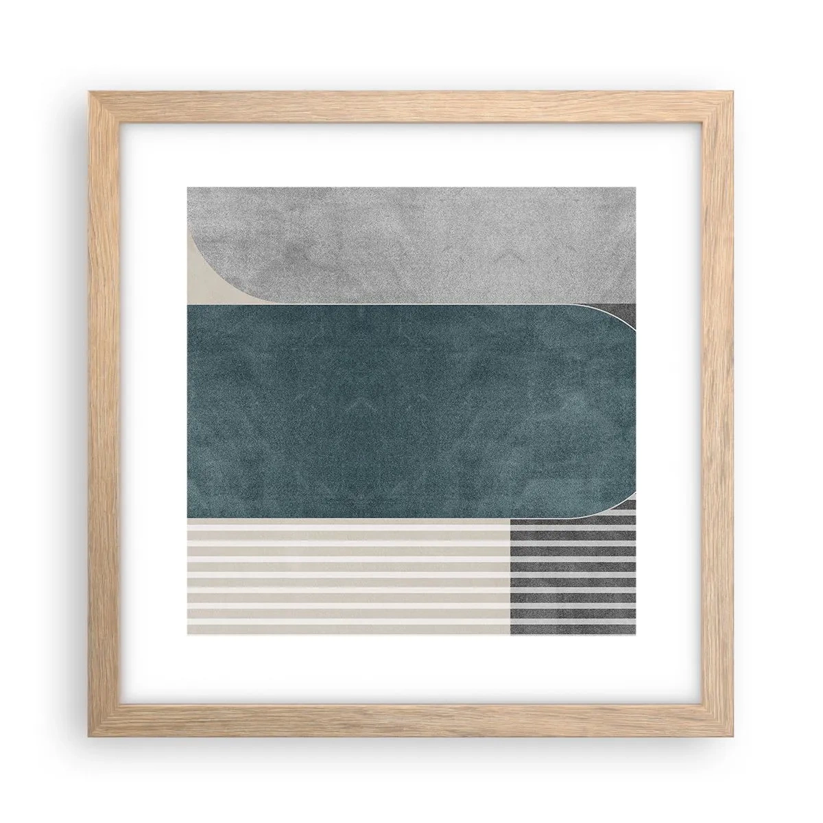 Plakat w ramie jasny dąb - Kompozycja na poziomie - 30x30 cm