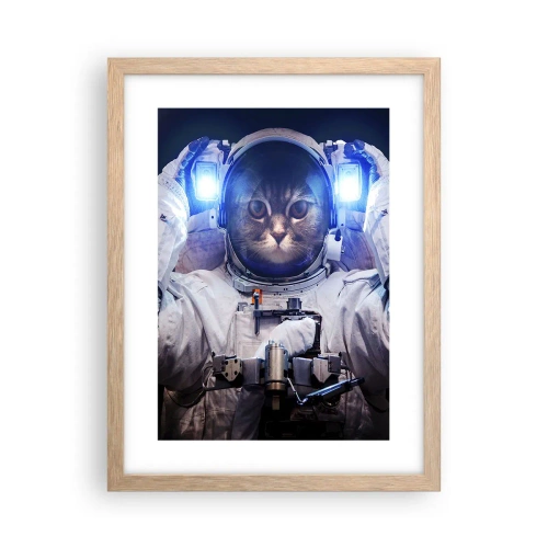 Plakat w ramie jasny dąb - Houston, macie problem - 30x40 cm