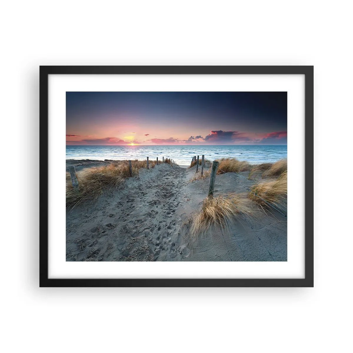 Plakat w czarnej ramie - Rozlałeś tęczę blasków promienistą… - 50x40 cm