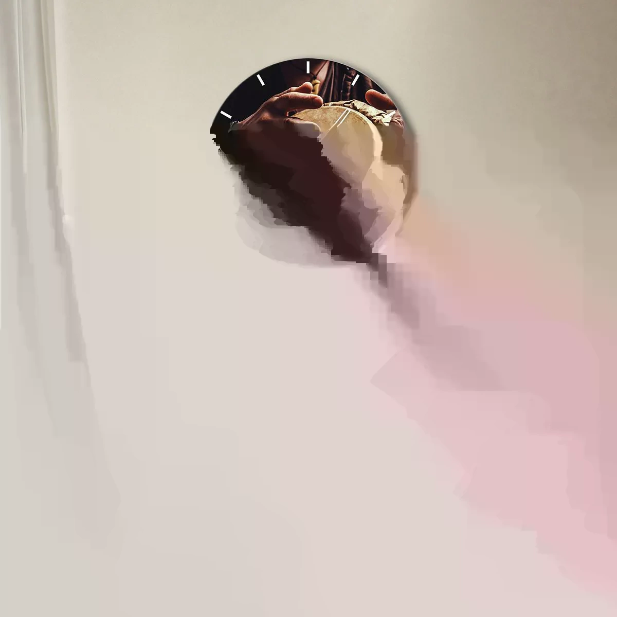 Zegar ścienny - W rytmie serca - 40x40 cm