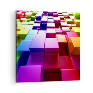 Obraz na płótnie - Op-artowe wespół w zespół - 60x60 cm