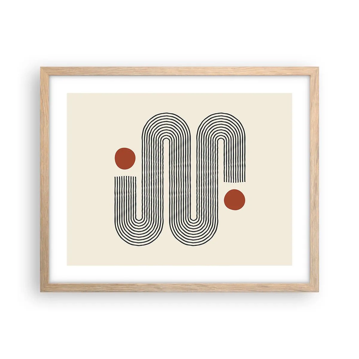 Plakat w ramie jasny dąb - Od początku do końca - 50x40 cm