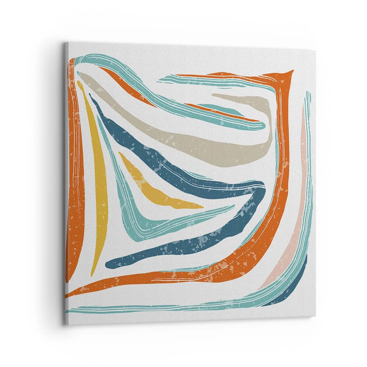 Obraz na płótnie - Abstrakcja przyjaźnie uśmiechnięta - 50x50 cm