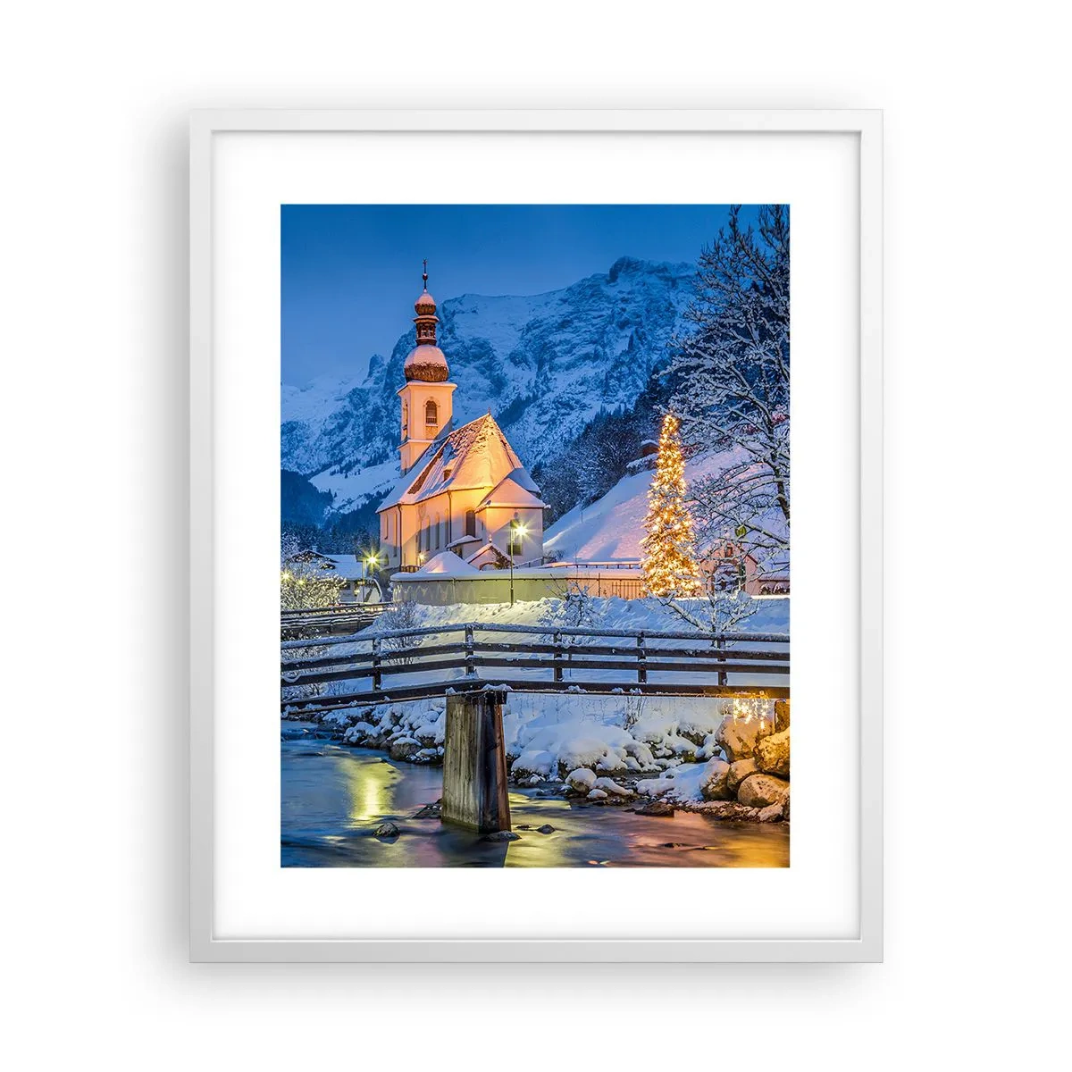 Plakat w białej ramie - Duch Świąt - 40x50 cm