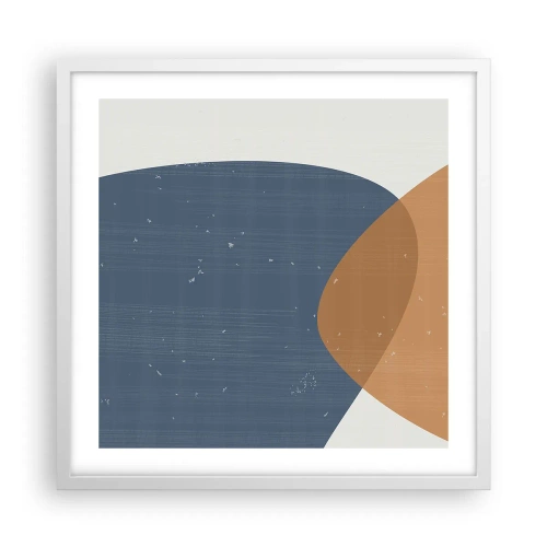 Plakat w białej ramie - Owale i wpływy - 50x50 cm