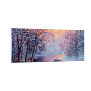 Obraz na szkle - Barwy zimy - 100x40 cm