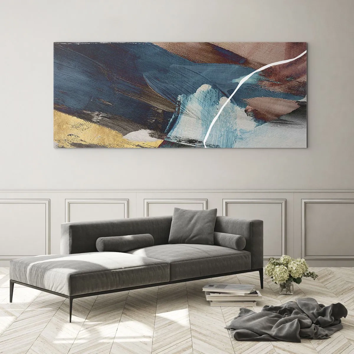 Obraz na szkle - Z rozmachem i energicznie - 90x30 cm