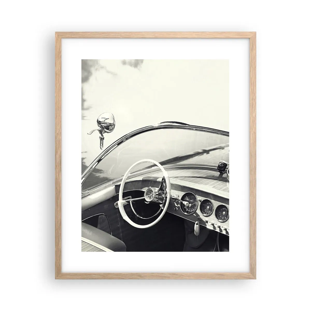 Plakat w ramie jasny dąb - Pogoda dla bogaczy - 40x50 cm