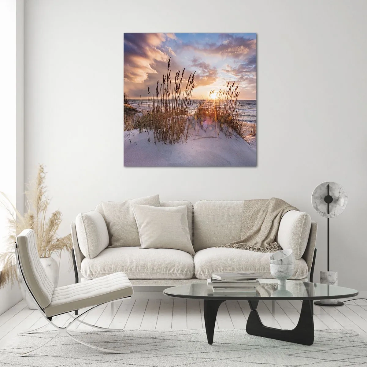 Obraz na szkle - Pożegnanie słońca i wiatru - 70x70 cm