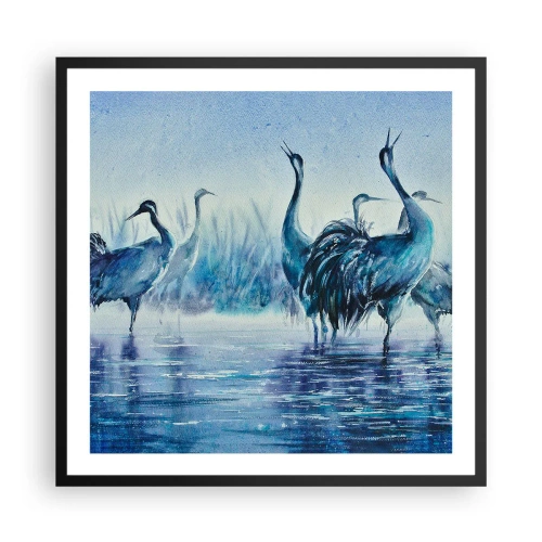Plakat w czarnej ramie - Poranne spotkanie - 60x60 cm