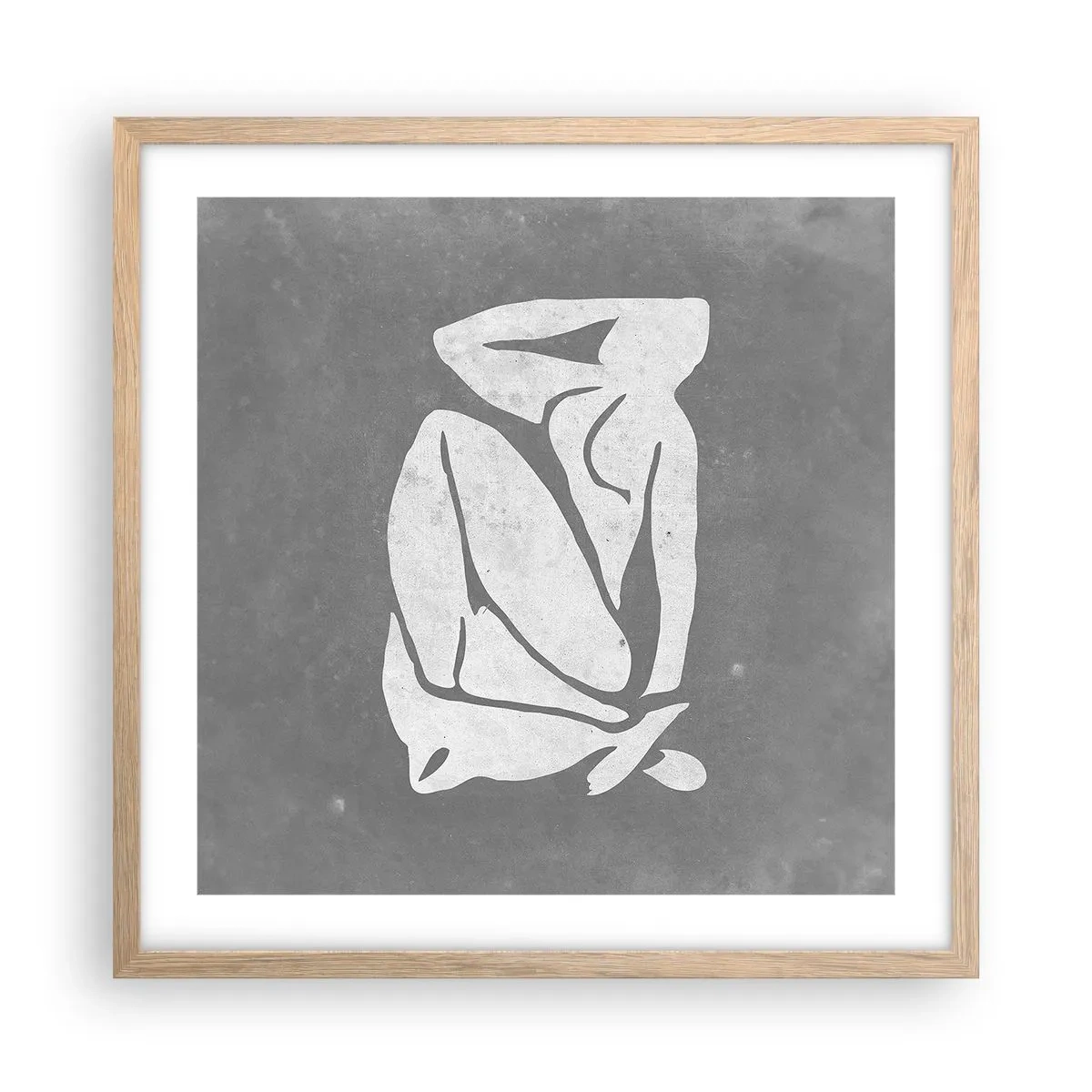 Plakat w ramie jasny dąb - W zamyśleniu - 50x50 cm