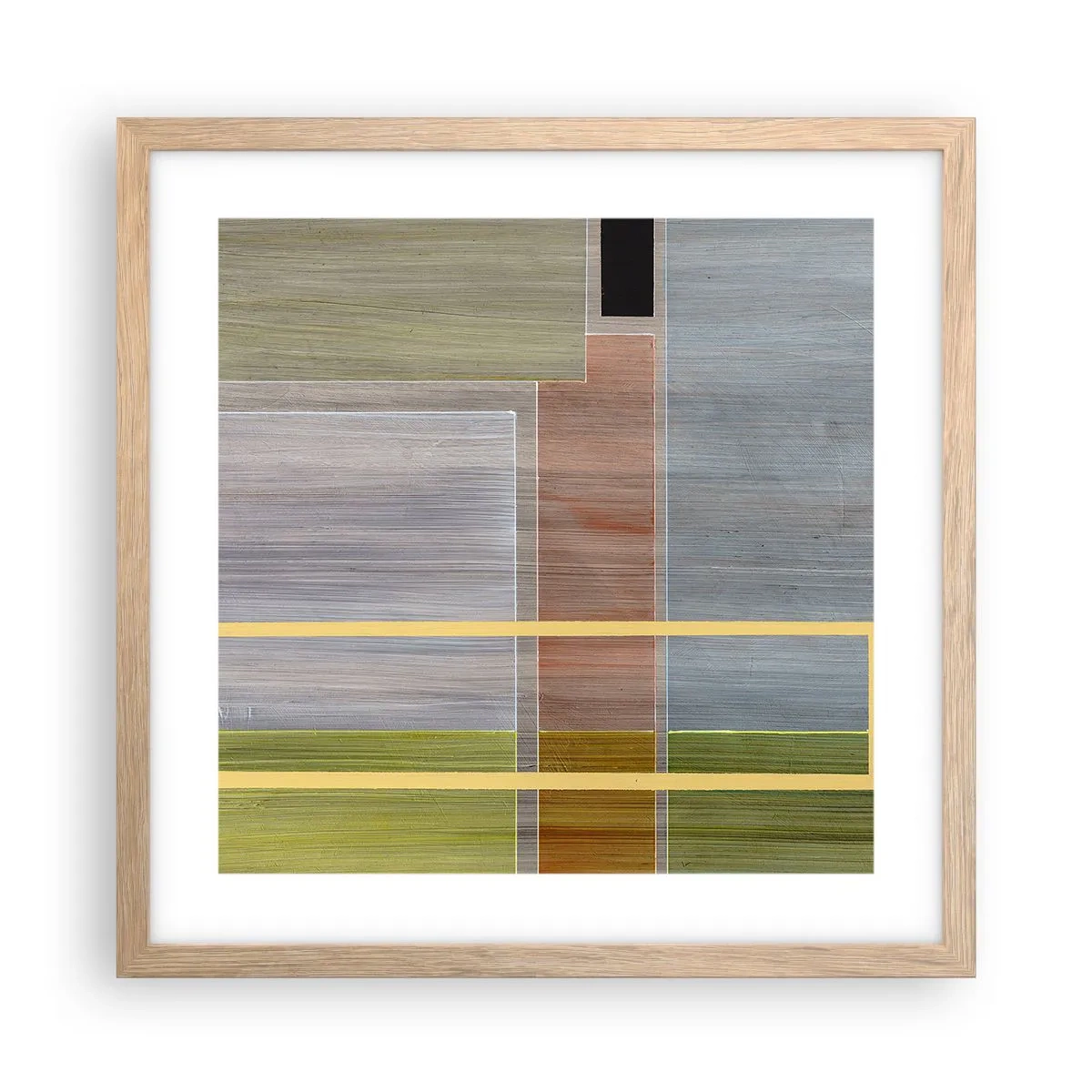 Plakat w ramie jasny dąb - Prosto i spokojnie - 40x40 cm