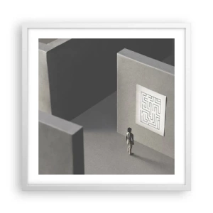 Plakat w białej ramie - Ale gdzie jestem? - 50x50 cm