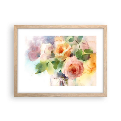 Plakat w ramie jasny dąb - Delikatne jak akwarela - 40x30 cm