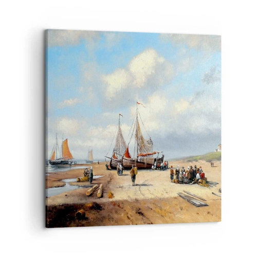 Obraz na płótnie - Po udanym połowie - 50x50 cm