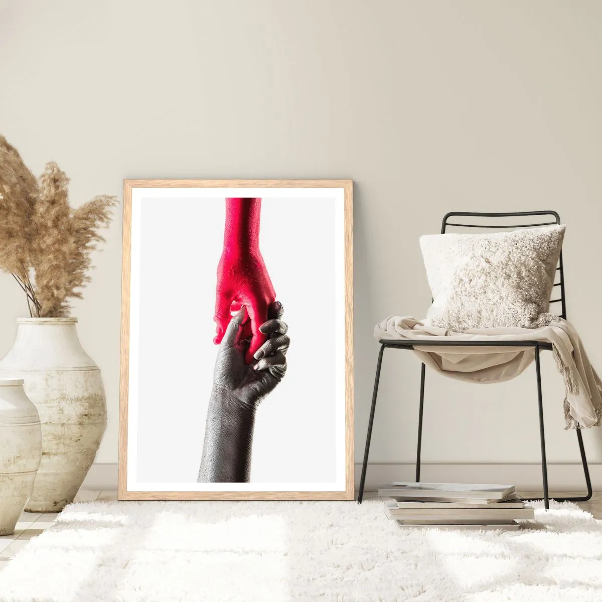 Plakat w ramie jasny dąb - Razem, choć inni - 30x40 cm