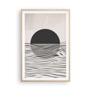 Plakat w ramie jasny dąb - Kompozycja połowiczna - 61x91 cm