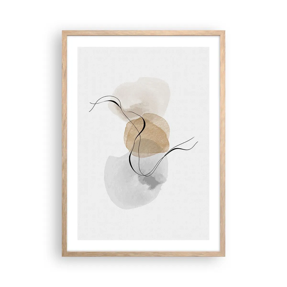 Plakat w ramie jasny dąb - Powietrzne paciorki - 50x70 cm