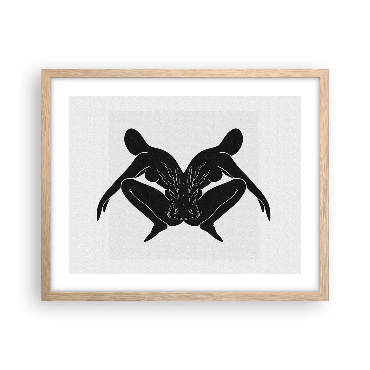 Plakat w ramie jasny dąb - Wspólna dusza - 50x40 cm