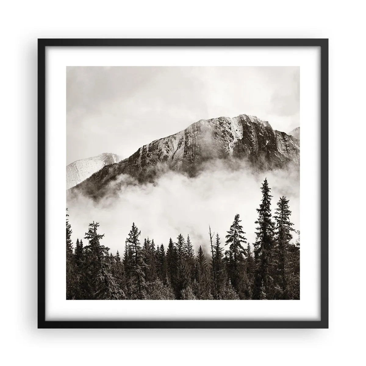 Plakat w czarnej ramie - Granitowy władca - 50x50 cm