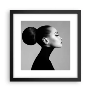 Plakat w czarnej ramie - Współczesna Nefretete - 30x30 cm
