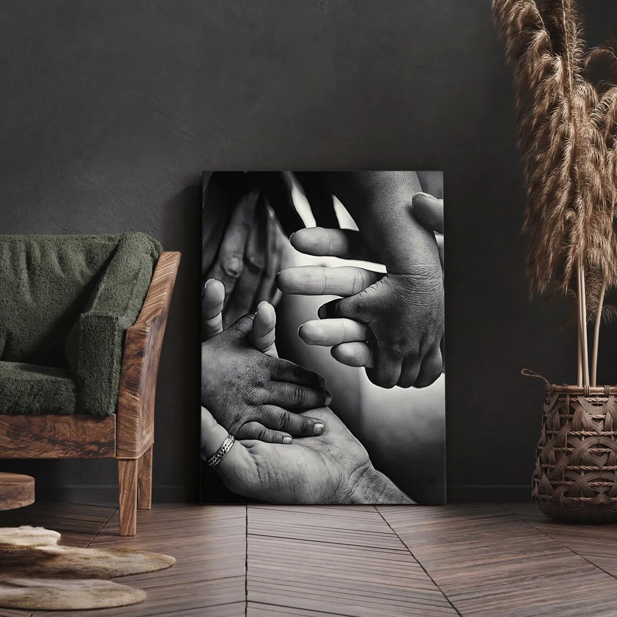 Obraz na płótnie - Być człowiekiem - 45x80 cm