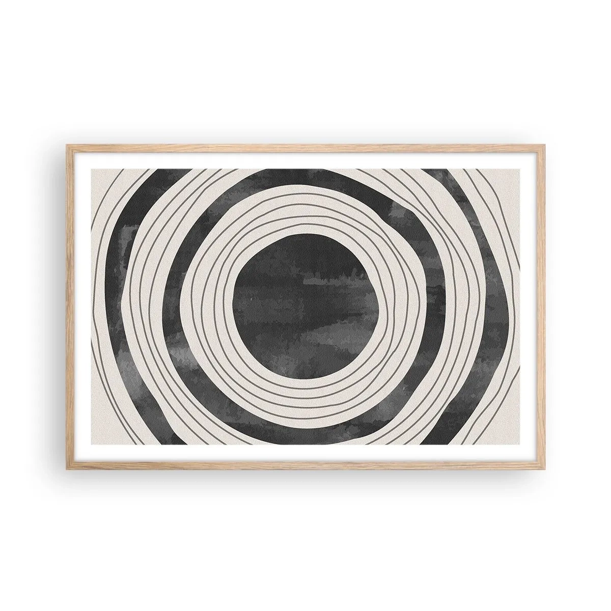 Plakat w ramie jasny dąb - W samo sedno - 91x61 cm