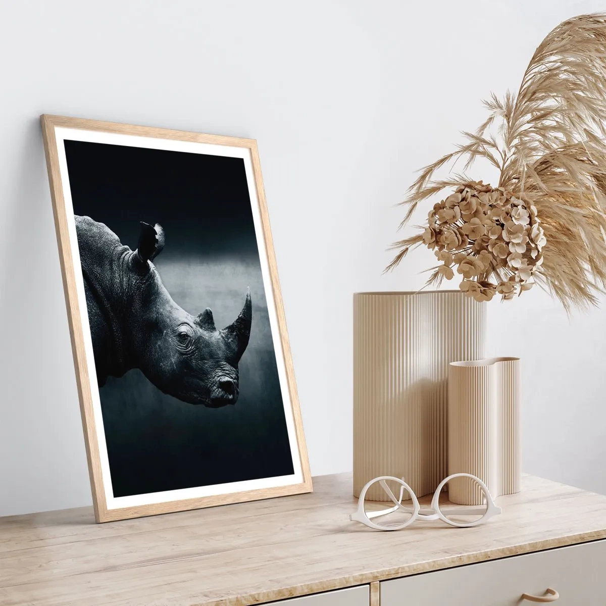 Plakat w ramie jasny dąb - Prawy profil - 50x70 cm