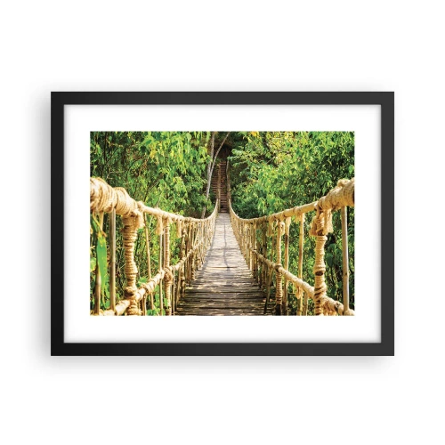 Plakat w czarnej ramie - Zawieszony w zieleni - 40x30 cm