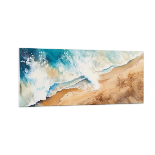 Obraz na szkle - Powracająca fala - 100x40 cm