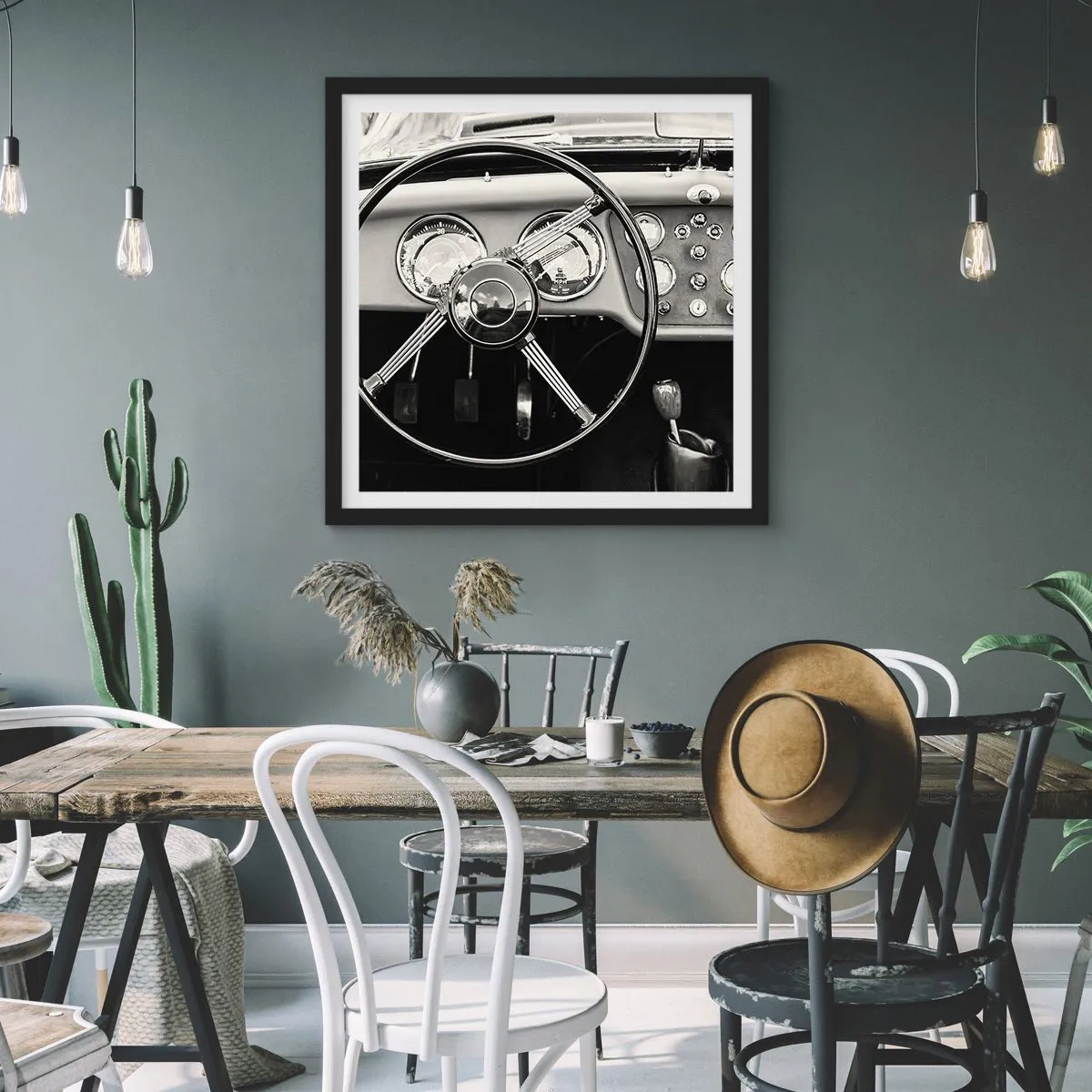 Plakat w czarnej ramie - Marzenie kolekcjonera - 50x50 cm