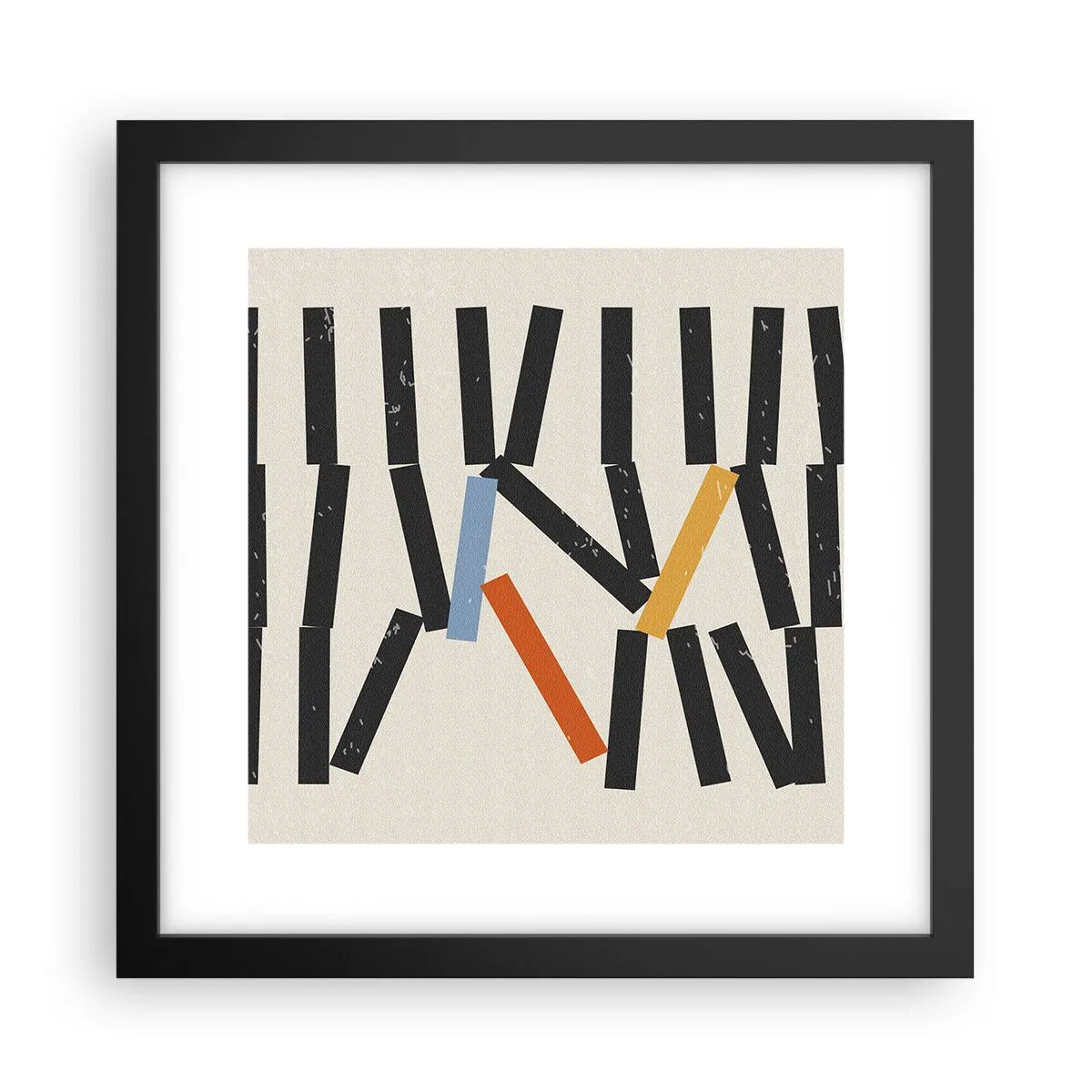 Plakat w czarnej ramie - Domino – kompozycja - 30x30 cm