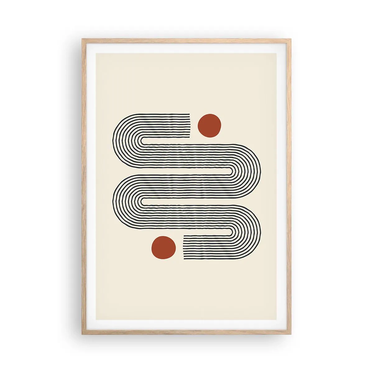 Plakat w ramie jasny dąb - Od początku do końca - 70x100 cm