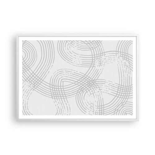 Plakat w białej ramie - Nie ma prostej drogi - 100x70 cm